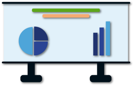 Ikona računovodstveni servis ploča s grafovima